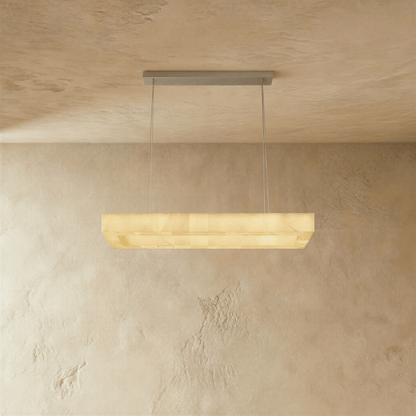 Nuvlight Teva Rectangular Alabaster Chandelier