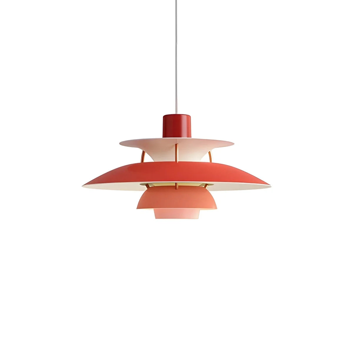 Red nordic multi pendant light