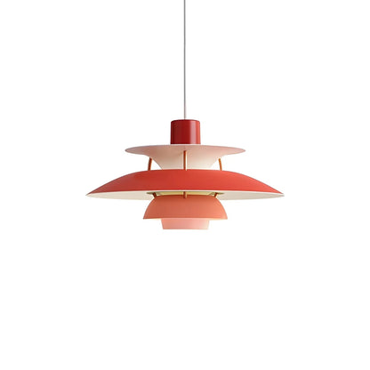 Red nordic multi pendant light