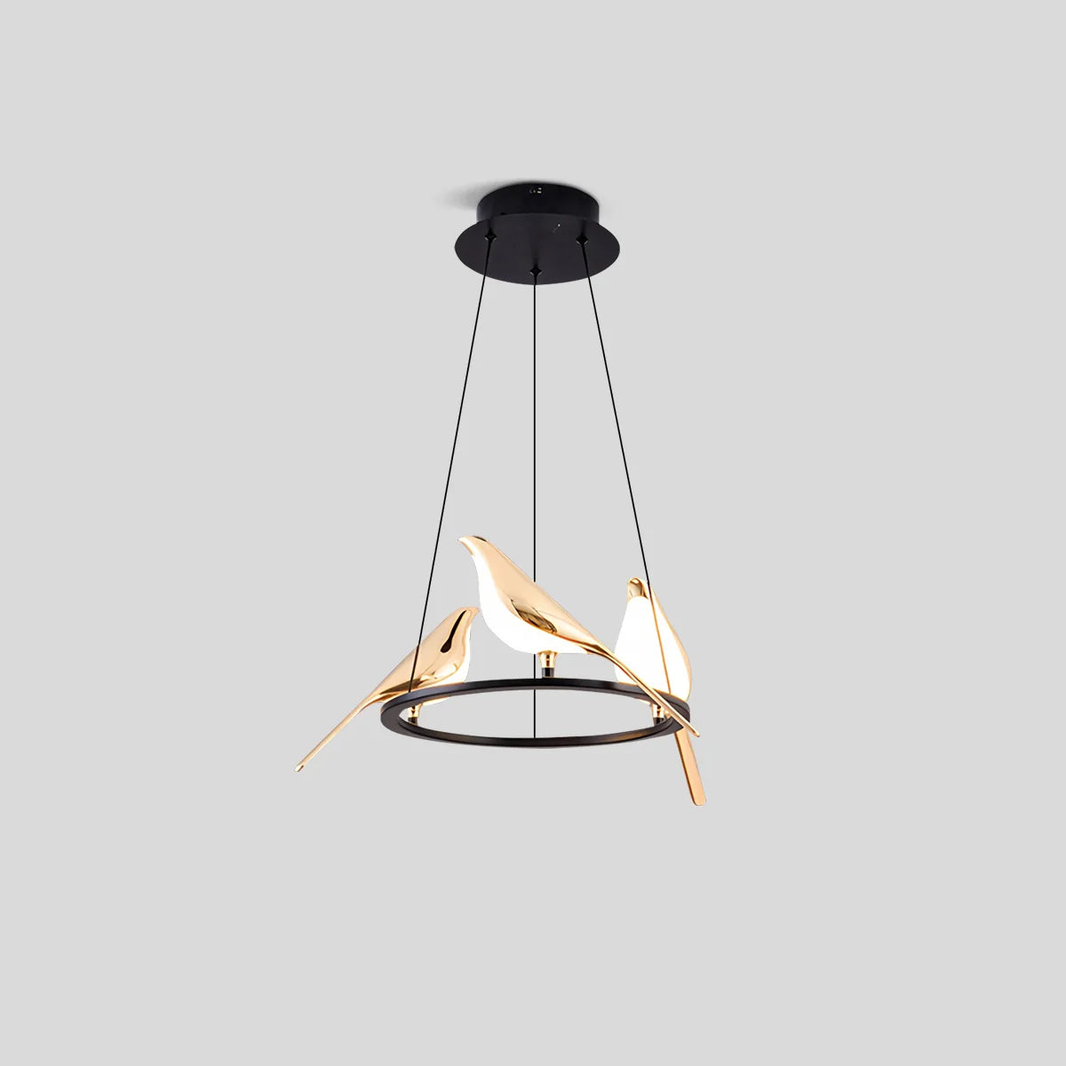 Gold Bird Chandelier for Living Room