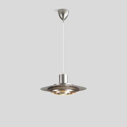  Nordic Cream Style UFO Pendant Lamp Sand Silver