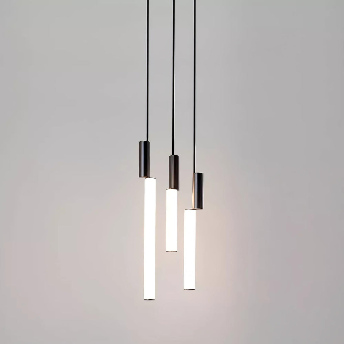 Gold Cylinder Pendant Light for Kitchen Island