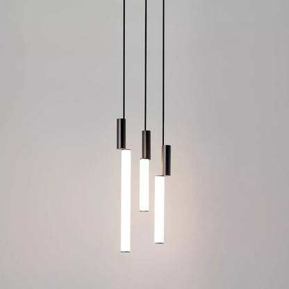 Gold Cylinder Pendant Light for Kitchen Island