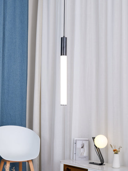 Gold Cylinder Pendant Light for Kitchen Island