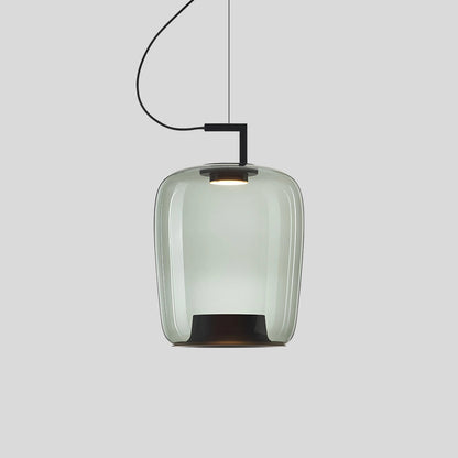  Nordic Minimalist Glass Pendant Light Style B Smoky Grey Warm Light