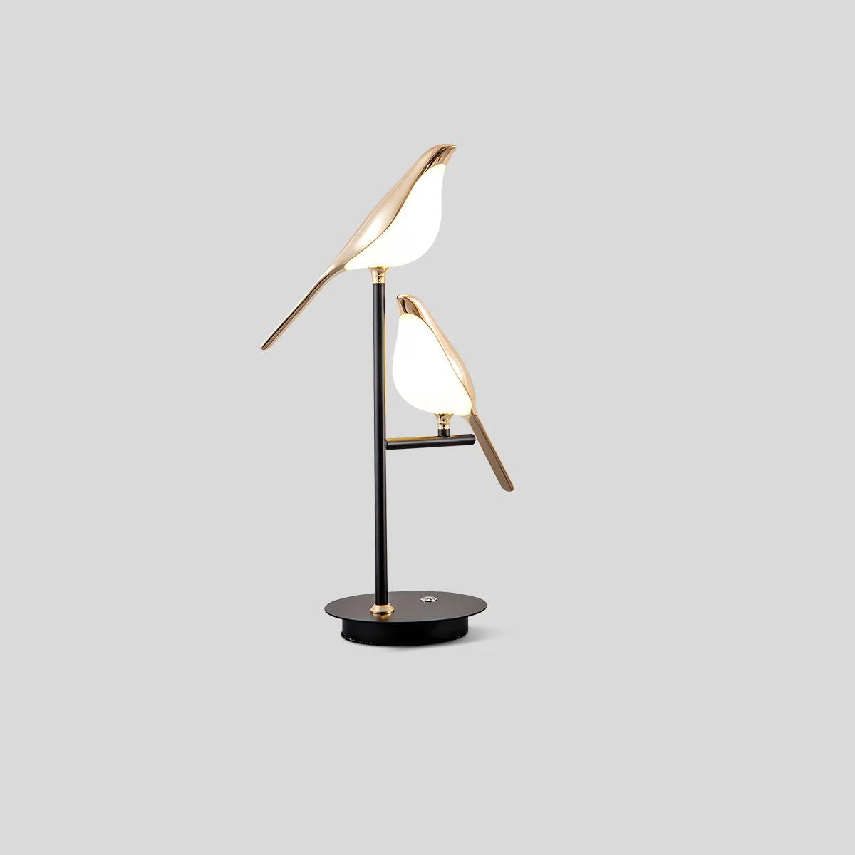 Nuvlight  Modern Gold Birds LED Chandelier Table-2 Heads Warm Light