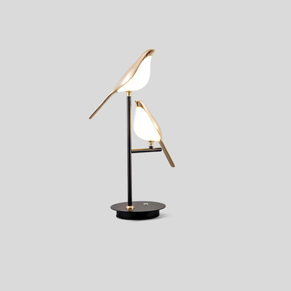 Nuvlight  Modern Gold Birds LED Chandelier Table-2 Heads Warm Light