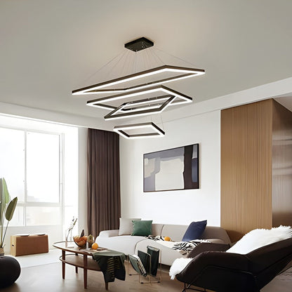 Black Linear Chandelier for Dining Table