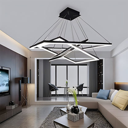 Black Linear Chandelier for Dining Table