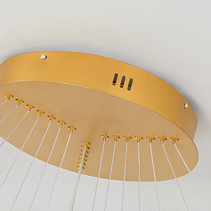 Tiered Ring Chandelier for High Ceilings
