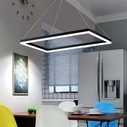 Black Linear Chandelier for Dining Table