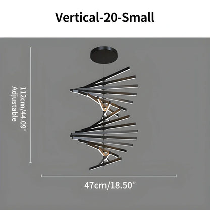 Fishbone Linear Chandelier for Dining Table and Kitchen Island