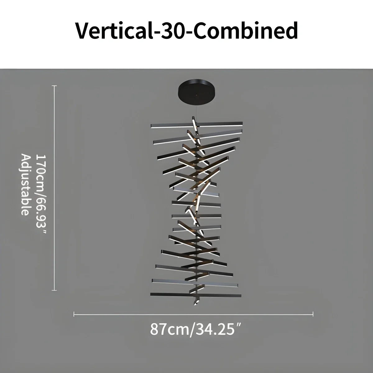Fishbone Linear Chandelier for Dining Table and Kitchen Island