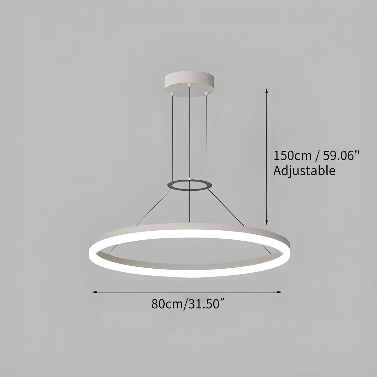 LED Ring Pendant Light for Living Room