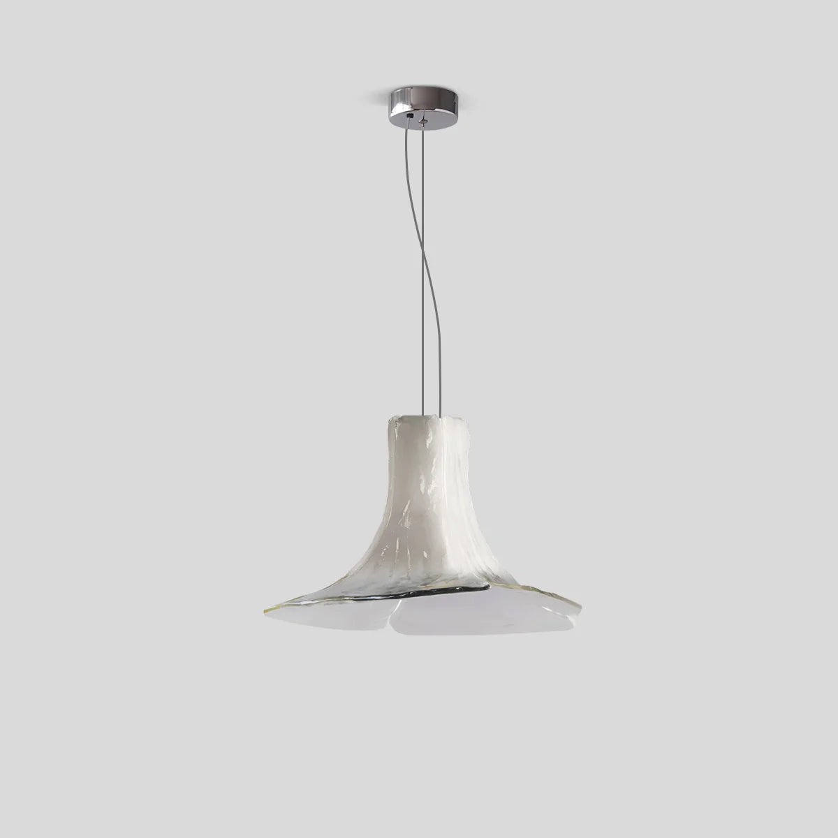 Nuvlight Murano Gradient Petal Glass Pendant Light White
