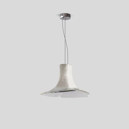 Nuvlight Murano Gradient Petal Glass Pendant Light White