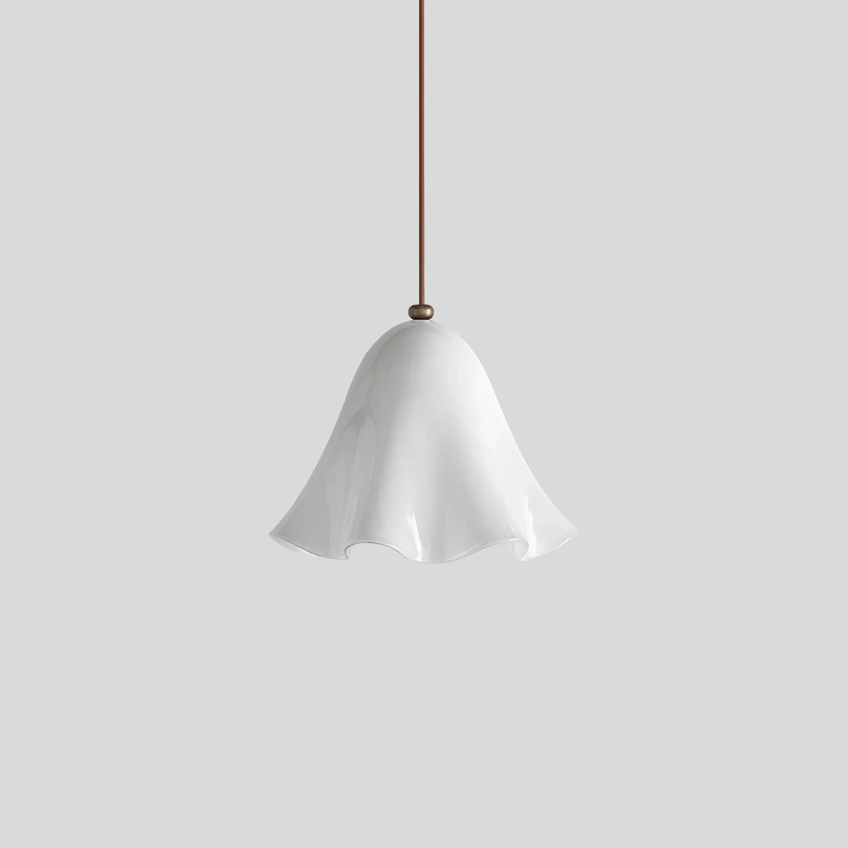 White flower glass pendant light