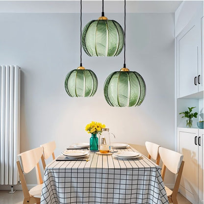 nuvlight Aalin Modernist Frosted Glass Leaf-Pattern Pendant Light