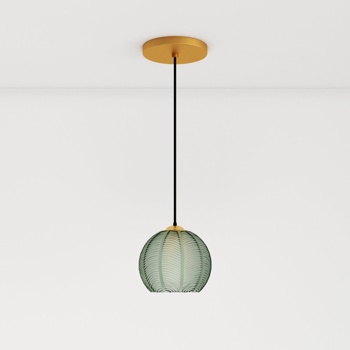 nuvlight Aalin Modernist Frosted Glass Leaf-Pattern Pendant Light