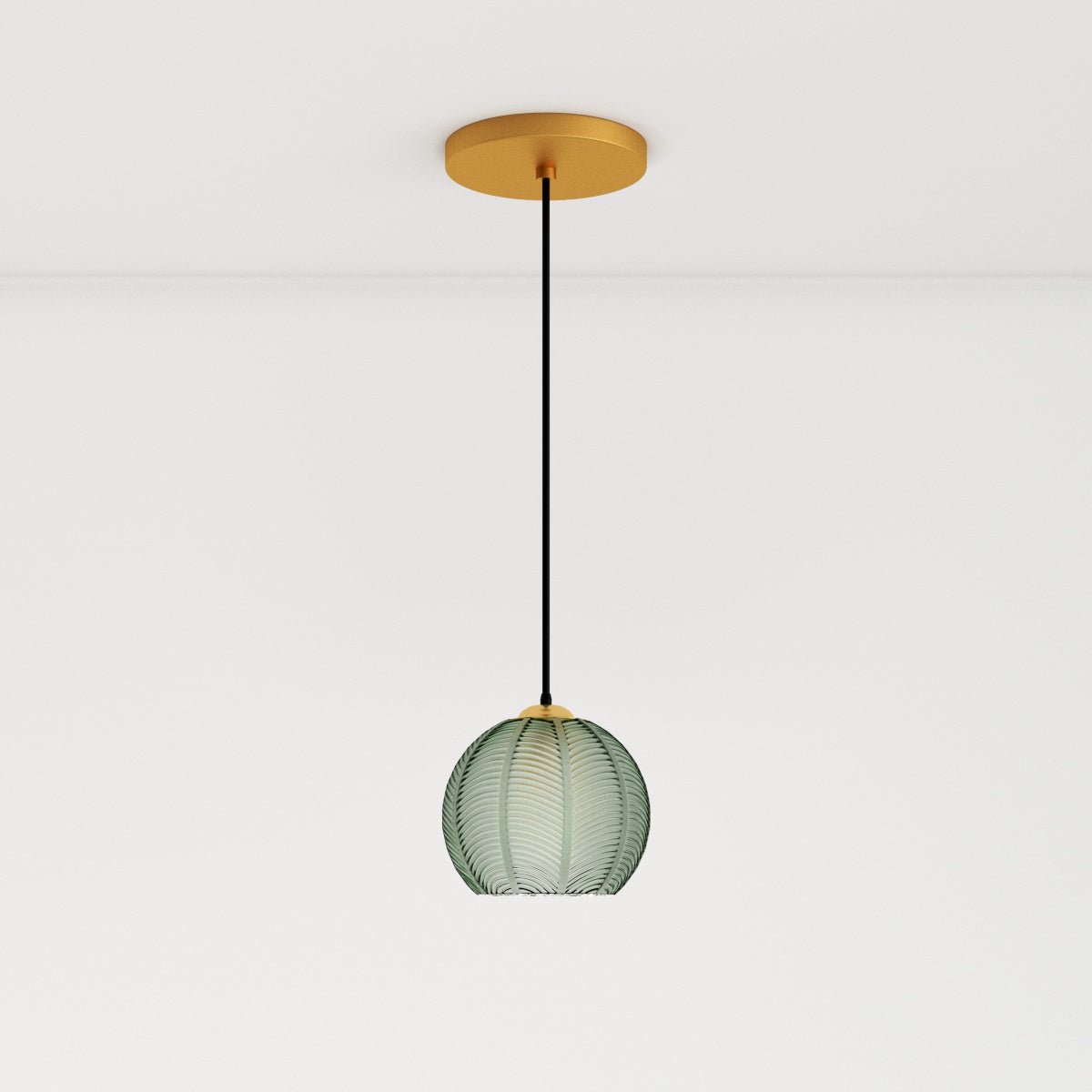 nuvlight Aalin Modernist Frosted Glass Leaf-Pattern Pendant Light