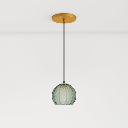 nuvlight Aalin Modernist Frosted Glass Leaf-Pattern Pendant Light
