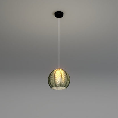 nuvlight Aalin Modernist Frosted Glass Leaf-Pattern Pendant Light
