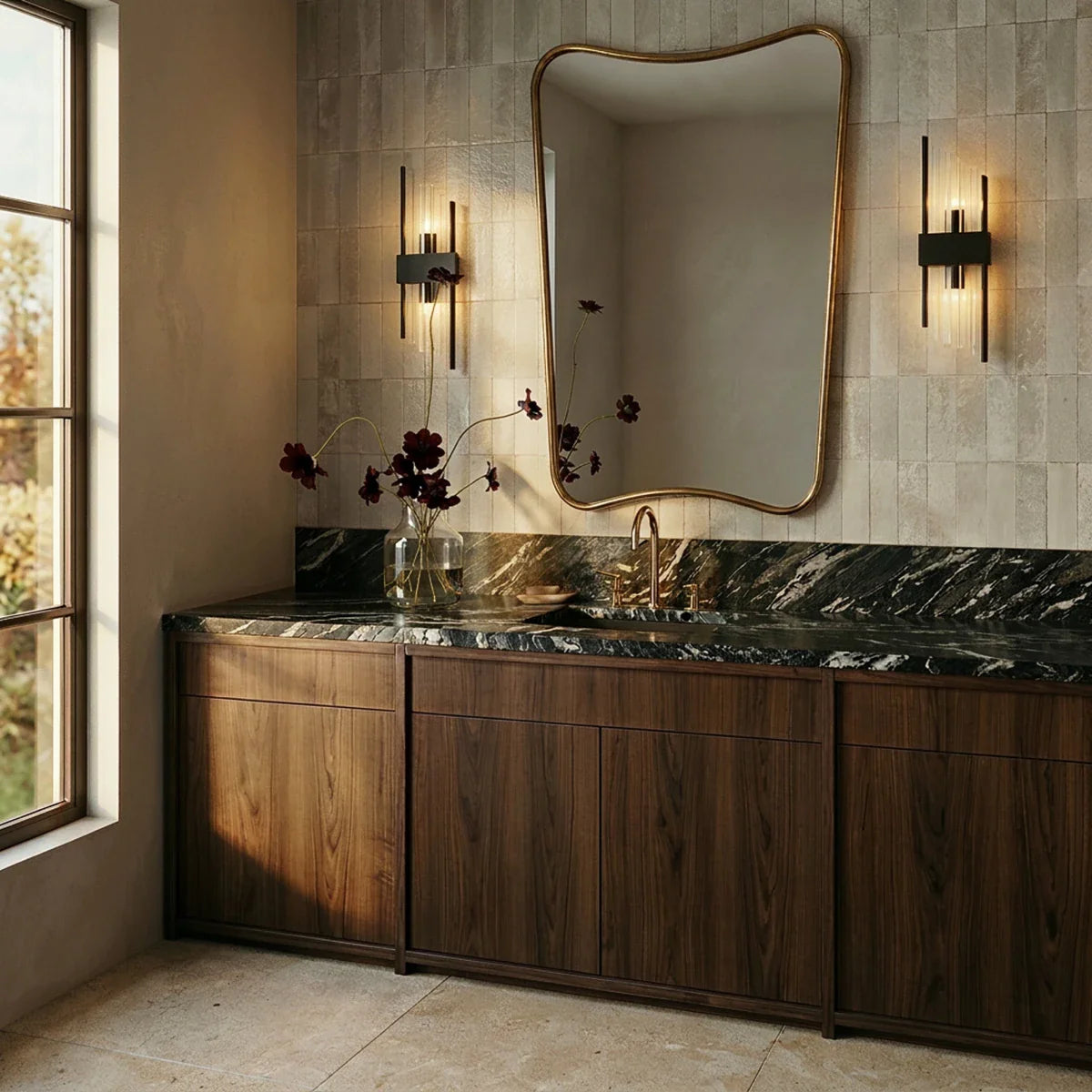 nuvlight Amadi Modern Brass Sconce Wall Light