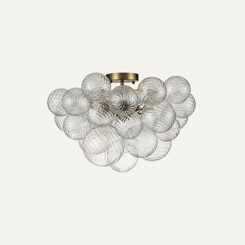 nuvlight Blisal Modernist Textured Glass Globe Flush Mount