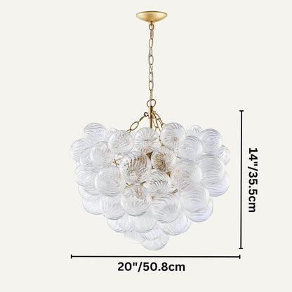 nuvlight Blisal Modernist Textured Glass Globe Flush Mount