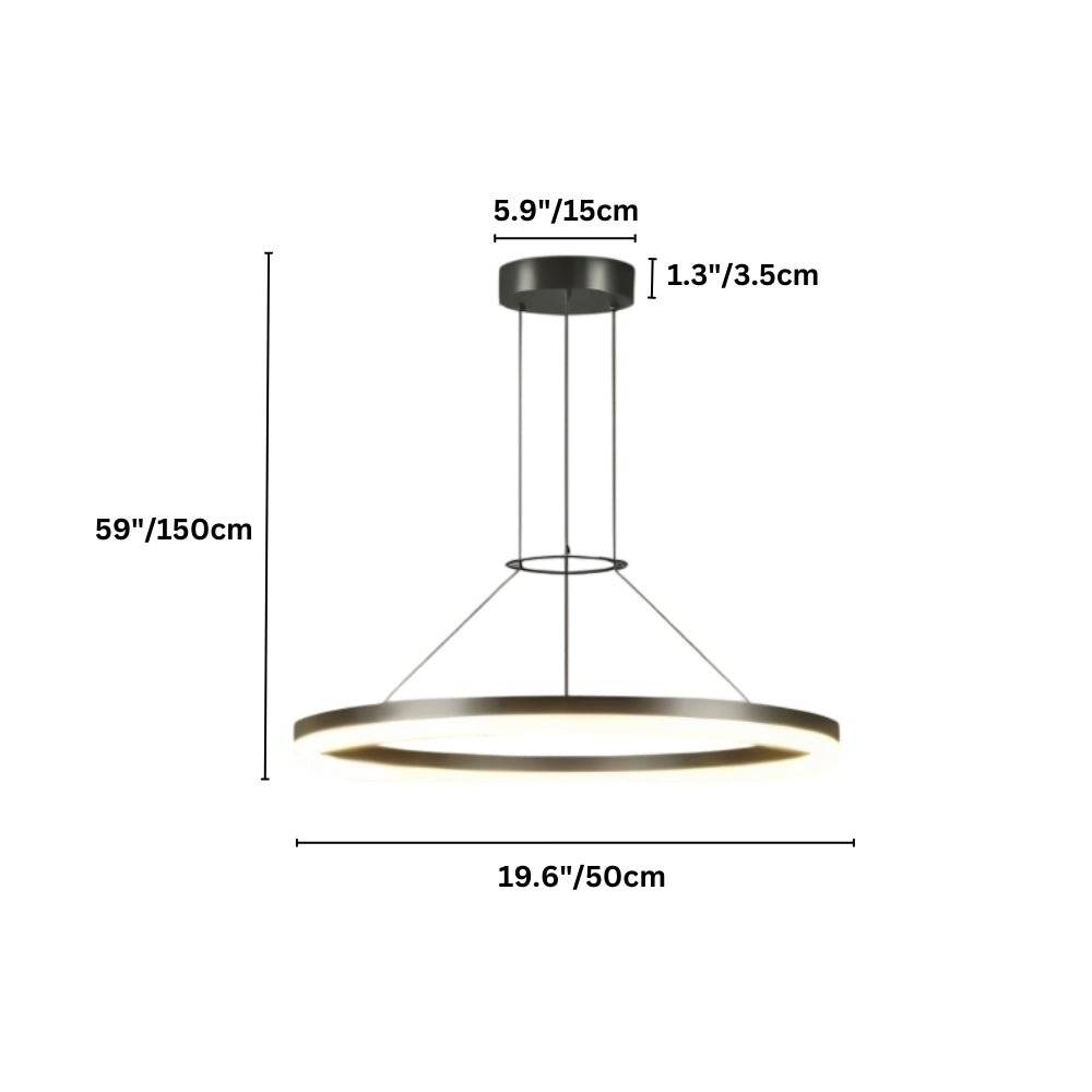 nuvlight Calve Architectural Minimalist Halo Chandelier