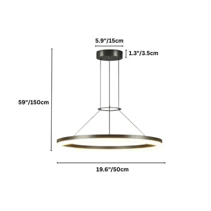 nuvlight Calve Architectural Minimalist Halo Chandelier