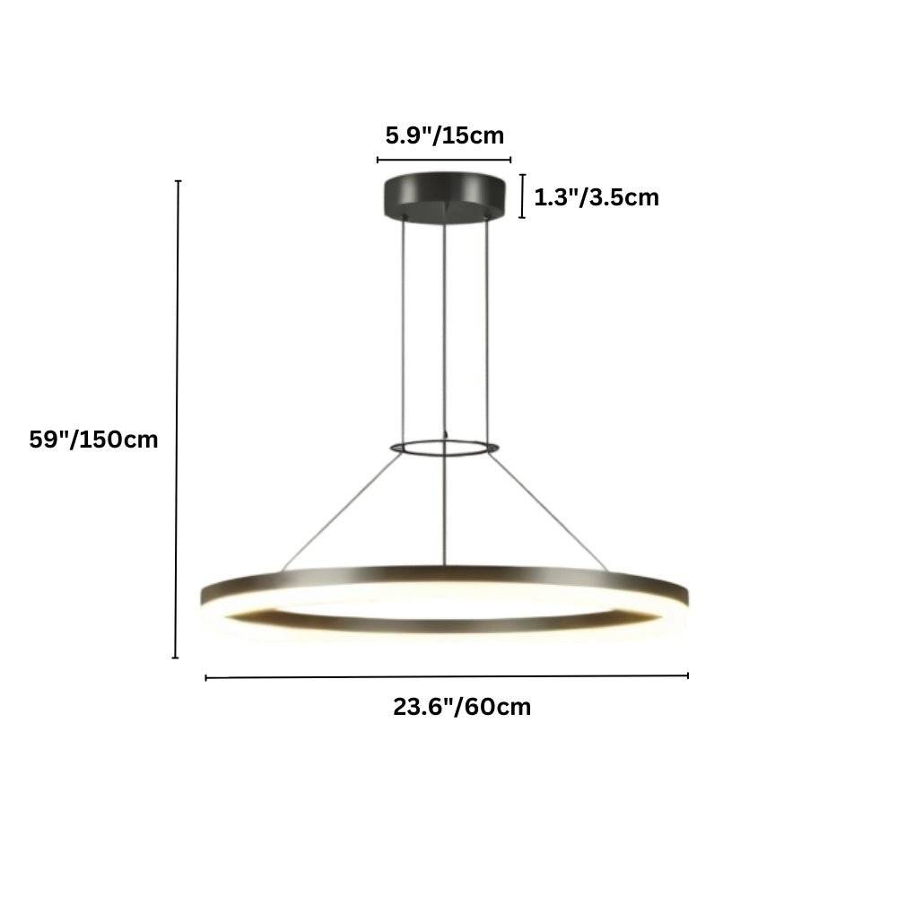 nuvlight Calve Architectural Minimalist Halo Chandelier