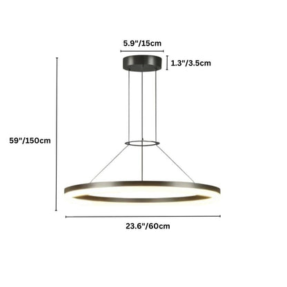 nuvlight Calve Architectural Minimalist Halo Chandelier