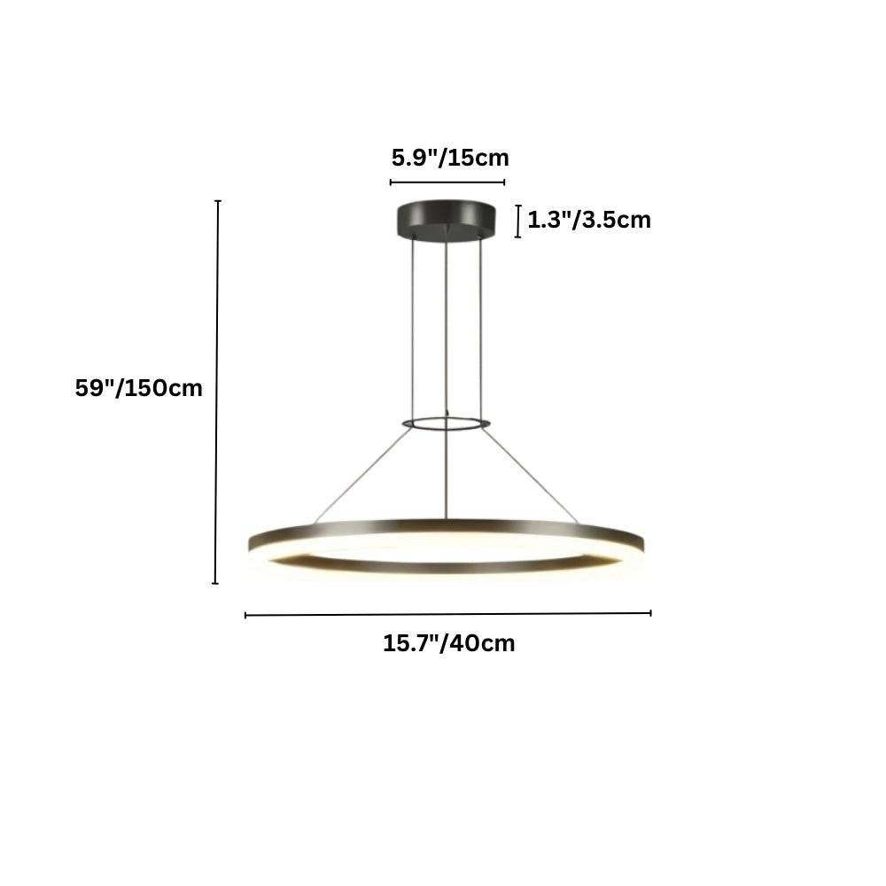 nuvlight Calve Architectural Minimalist Halo Chandelier