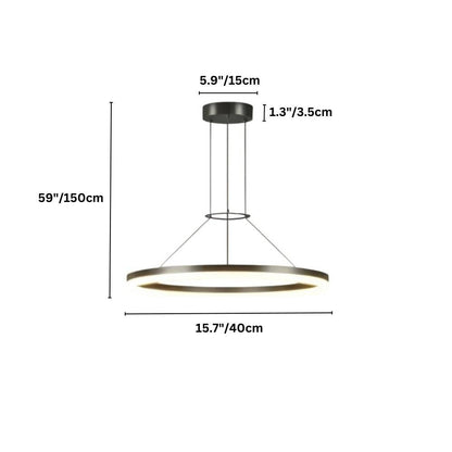 nuvlight Calve Architectural Minimalist Halo Chandelier