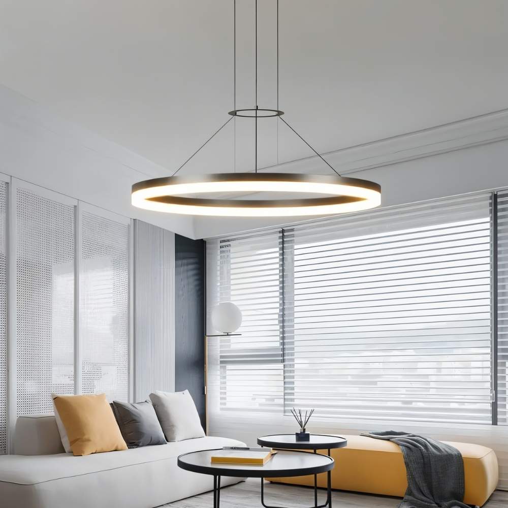 nuvlight Calve Architectural Minimalist Halo Chandelier