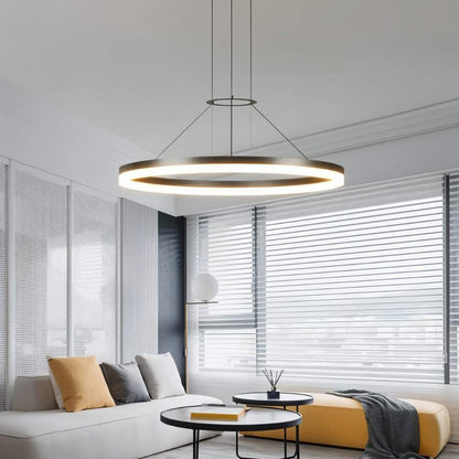nuvlight Calve Architectural Minimalist Halo Chandelier