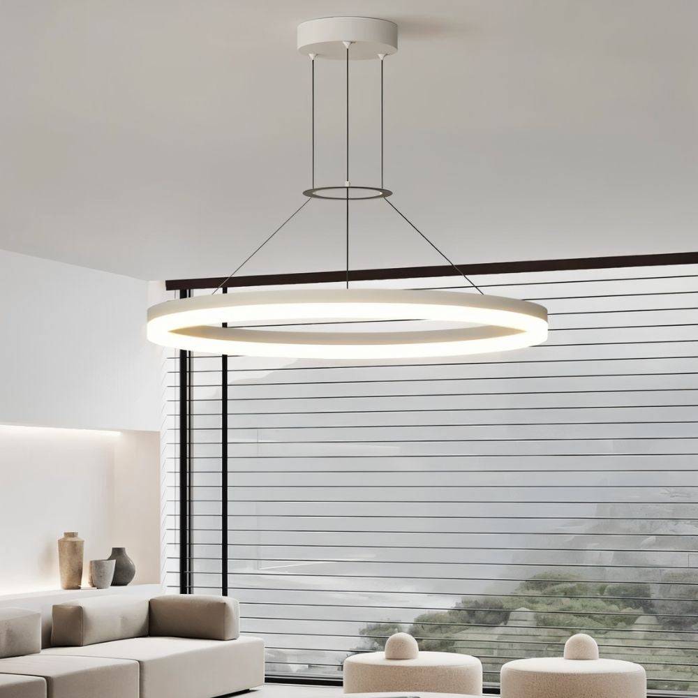 nuvlight Calve Architectural Minimalist Halo Chandelier