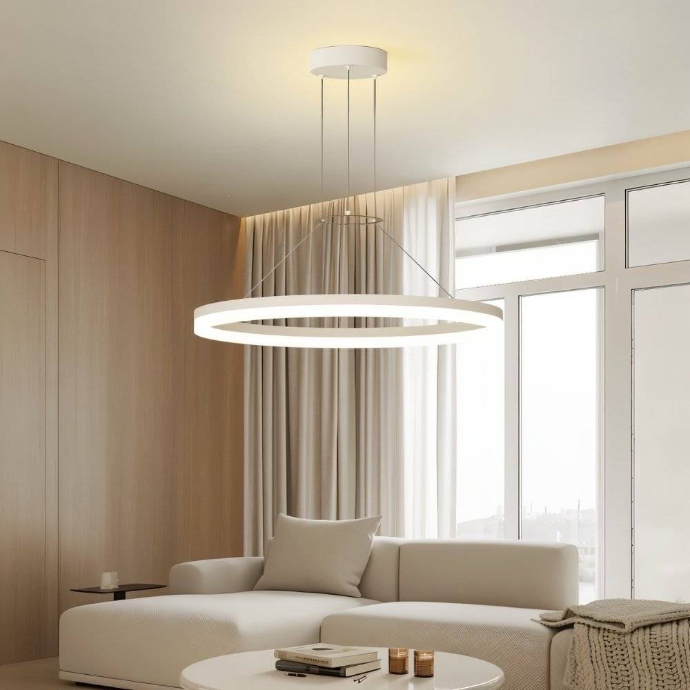 nuvlight Calve Architectural Minimalist Halo Chandelier