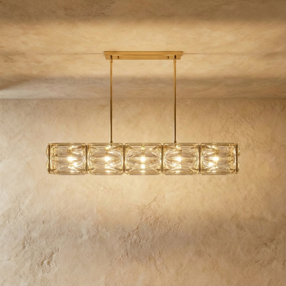 Nyvora Linear Chandelier 5 Heads: L49.2"(125cm) x H7.8"(20cm) / 75W