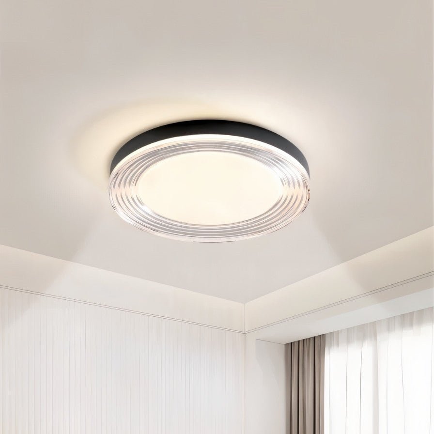 nuvlight Civra Modernist Layered Ripple Acrylic Flush Mount