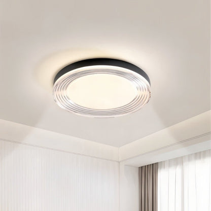 nuvlight Civra Modernist Layered Ripple Acrylic Flush Mount