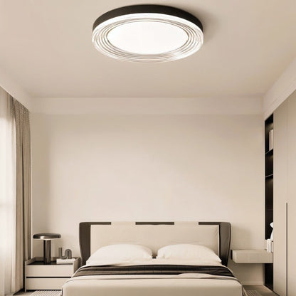 nuvlight Civra Modernist Layered Ripple Acrylic Flush Mount