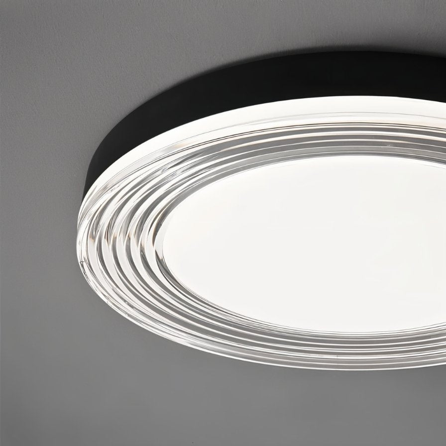 nuvlight Civra Modernist Layered Ripple Acrylic Flush Mount
