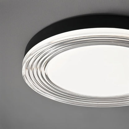nuvlight Civra Modernist Layered Ripple Acrylic Flush Mount