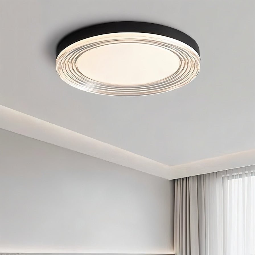nuvlight Civra Modernist Layered Ripple Acrylic Flush Mount