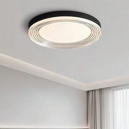 nuvlight Civra Modernist Layered Ripple Acrylic Flush Mount
