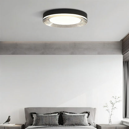 nuvlight Civra Modernist Layered Ripple Acrylic Flush Mount