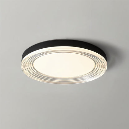 nuvlight Civra Modernist Layered Ripple Acrylic Flush Mount