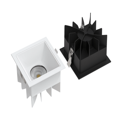 nuvlight Cubis Architectural Aluminium Recessed Geometric Spotlight
